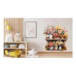 Casa si Gradina - Decoratiuni - Stickere decorative - Sticker decorativ, Flori Crizanteme, Roz, 62 cm, 1363STK-2 - Infinity.ro