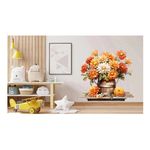 Casa si Gradina - Decoratiuni - Stickere decorative - Sticker decorativ, Flori Crizanteme, Portocaliu, 62 cm, 1363STK-8 - Infinity.ro