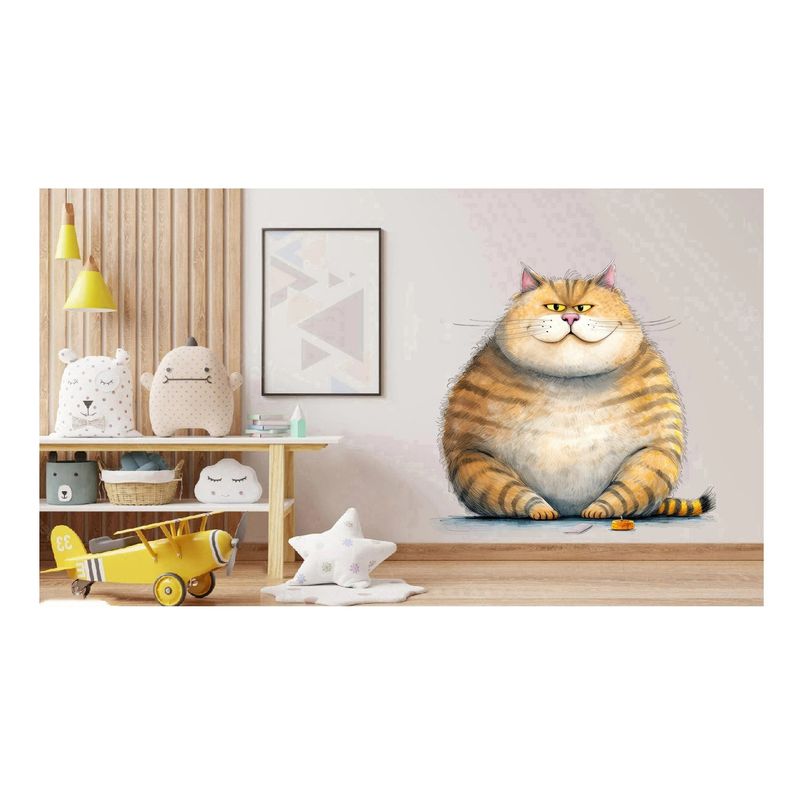 Casa si Gradina - Decoratiuni - Stickere decorative - Sticker decorativ, Pisica, Maro, 63 cm, 1358STK-20 - Infinity.ro