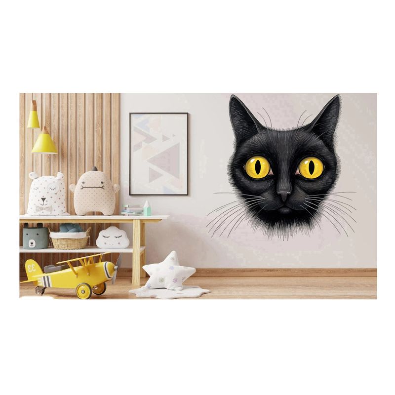 Casa si Gradina - Decoratiuni - Stickere decorative - Sticker decorativ, Pisica, Negru, 62 cm, 1358STK-9 - Infinity.ro