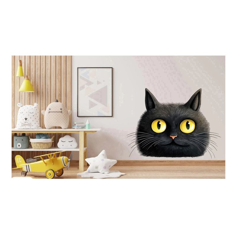 Casa si Gradina - Decoratiuni - Stickere decorative - Sticker decorativ, Pisica, Negru, 82 cm, 1358STK-4 - Infinity.ro