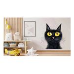 Casa si Gradina - Decoratiuni - Stickere decorative - Sticker decorativ, Pisica, Negru, 65 cm, 1358STK-8 - Infinity.ro