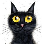 Casa si Gradina - Decoratiuni - Stickere decorative - Sticker decorativ, Pisica, Negru, 65 cm, 1358STK-8 - Infinity.ro