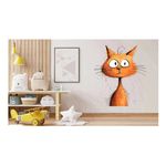Casa si Gradina - Decoratiuni - Stickere decorative - Sticker decorativ, Pisica, Portocaliu, 81 cm, 1358STK-2 - Infinity.ro