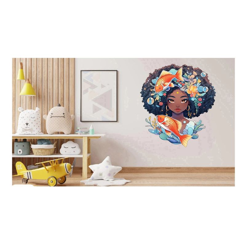 Casa si Gradina - Decoratiuni - Stickere decorative - Sticker decorativ, Zodiac Pesti, Turcoaz, 1377STK-7 - Infinity.ro