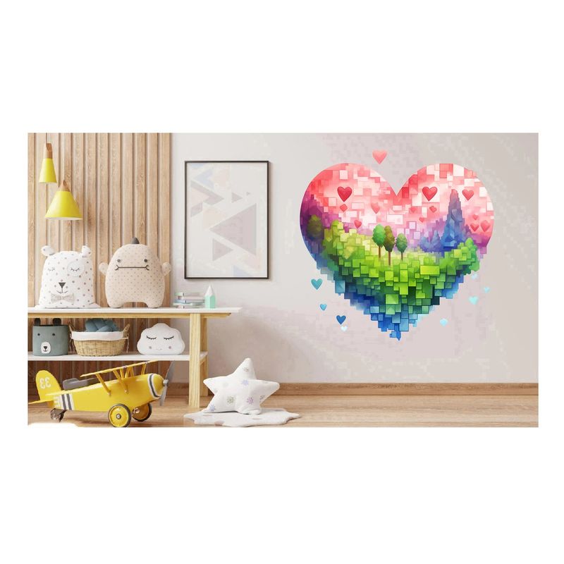 Casa si Gradina - Decoratiuni - Stickere decorative - Sticker decorativ, Minecraft, Rosu, 1376STK-10 - Infinity.ro