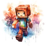 Casa si Gradina - Decoratiuni - Stickere decorative - Sticker decorativ, Minecraft, Maro, 1376STK-6 - Infinity.ro