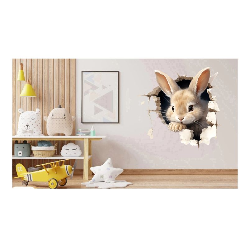 Casa si Gradina - Decoratiuni - Stickere decorative - Sticker decorativ, Iepure, Maro, 1375STK-6 - Infinity.ro