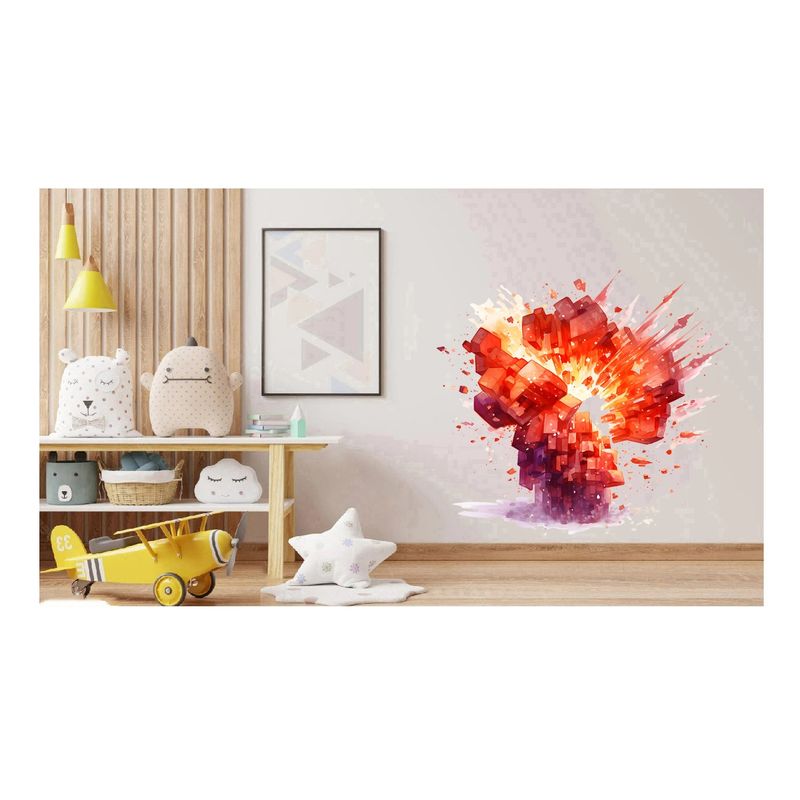 Casa si Gradina - Decoratiuni - Stickere decorative - Sticker decorativ, Minecraft, Rosu, 1376STK-2 - Infinity.ro