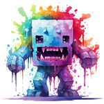 Casa si Gradina - Decoratiuni - Stickere decorative - Sticker decorativ, Minecraft, Mov, 1376STK-8 - Infinity.ro