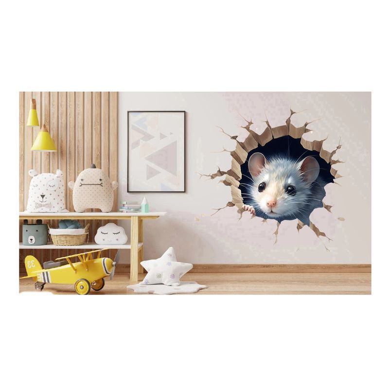 Casa si Gradina - Decoratiuni - Stickere decorative - Sticker decorativ, Soarece, Gri, 1375STK-4 - Infinity.ro