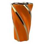 Casa si Gradina - Decoratiuni - Obiecte decorative - Vaze si boluri decorative - Vaza decorativa spirala, 20 cm, Portocaliu, 1683H-2 - Infinity.ro
