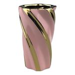 Casa si Gradina - Decoratiuni - Obiecte decorative - Vaze si boluri decorative - Vaza decorativa spirala, 20 cm, Roz, 1683H-3 - Infinity.ro