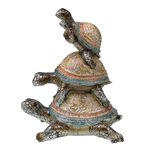 Casa si Gradina - Decoratiuni - Obiecte decorative - Accesorii decorative - Ornament decorativ format din 3 Broascute suprapuse, Maro, 20 cm, 1116H - Infinity.ro