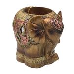 Casa si Gradina - Decoratiuni - Obiecte decorative - Accesorii decorative - Statueta decorativa in forma de elefant cu suport pentru pixuri, Auriu, 11 cm, 1106H - Infinity.ro
