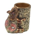 Casa si Gradina - Decoratiuni - Obiecte decorative - Accesorii decorative - Statueta decorativa in forma de elefant cu suport pentru pixuri, Auriu, 11 cm, 1105H - Infinity.ro