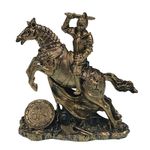 Casa si Gradina - Decoratiuni - Obiecte decorative - Accesorii decorative - Ornament decorativ, Razboinic pe cal cu sabie, auriu, 15 cm, 1168H - Infinity.ro
