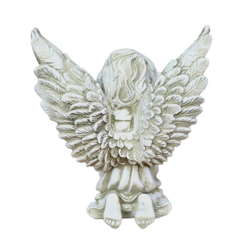 Casa si Gradina - Decoratiuni - Obiecte decorative - Accesorii decorative - Statueta decorativa, Inger, Gri, 26 cm, DVAN0024-7GX - Infinity.ro