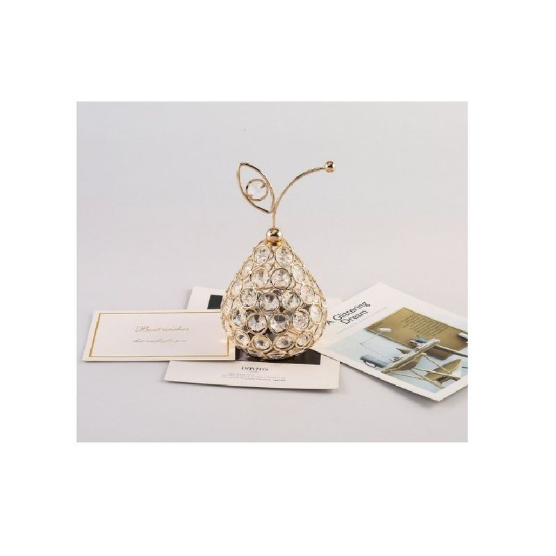 Casa si Gradina - Decoratiuni - Obiecte decorative - Accesorii decorative - Ornament decorativ, Para Crystal Luxury, Gold, 19 cm, A13858 - Infinity.ro