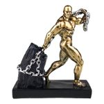 Casa si Gradina - Decoratiuni - Obiecte decorative - Accesorii decorative - Statueta decorativa, Barbat cu lant si piatra, 27 cm, 1873H-1 - Infinity.ro