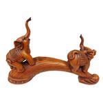 Casa si Gradina - Decoratiuni - Obiecte decorative - Accesorii decorative - Statueta decorativa, Familie de Elefanti, Maro, 35 cm, L3248X - Infinity.ro