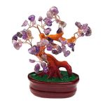 Casa si Gradina - Decoratiuni - Obiecte decorative - Accesorii decorative - Copac Feng-Shui cu pietre aventurin si suport din ceramica, 6 ramuri, Mov, 17 cm, 1243H-2 - Infinity.ro