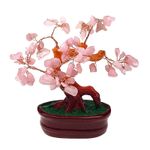 Casa si Gradina - Decoratiuni - Obiecte decorative - Accesorii decorative - Copac Feng-Shui cu pietre aventurin si suport din ceramica, 6 ramuri, Roz, 17 cm, 1243H - Infinity.ro