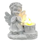 Casa si Gradina - Decoratiuni - Obiecte decorative - Accesorii decorative - Statueta decorativa in forma de inger cu lumanare, 10 cm, 1729H - Infinity.ro