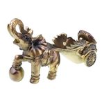 Casa si Gradina - Decoratiuni - Obiecte decorative - Accesorii decorative - Statueta decorativa Elefant cu trasura, Maro, 38 cm, 1154H - Infinity.ro