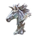 Casa si Gradina - Decoratiuni - Obiecte decorative - Accesorii decorative - Statueta Decorativa, Bust Cal, Argintiu, 25 cm, DO22X - Infinity.ro