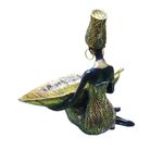 Casa si Gradina - Decoratiuni - Obiecte decorative - Accesorii decorative - Ornament decorativ, Africana cu suport pentru bijuterii, Auriu, 19 cm, LY231907 - Infinity.ro