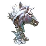 Casa si Gradina - Decoratiuni - Obiecte decorative - Accesorii decorative - Statueta Decorativa, Bust Cal, Argintiu, 25 cm, DO22X - Infinity.ro