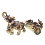 Casa si Gradina - Decoratiuni - Obiecte decorative - Accesorii decorative - Statueta decorativa Elefant cu trasura, Maro, 38 cm, 1154H - Infinity.ro