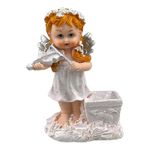 Casa si Gradina - Decoratiuni - Obiecte decorative - Accesorii decorative - Statueta decorativa, Ingeras cu instrument muzical, 19 cm, 1777H-3 - Infinity.ro
