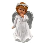 Casa si Gradina - Decoratiuni - Obiecte decorative - Accesorii decorative - Statueta decorativa, Ingeras cu mana sub barbie, 14 cm, 1782H-1 - Infinity.ro