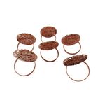 Casa si Gradina - Textile si covoare - Textile bucatarie - Servete si naproane - Set 6  Inel pentru servetele, Crystal Luxury, 4.5x4 cm, Gold, A80232 - Infinity.ro