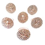 Casa si Gradina - Textile si covoare - Textile bucatarie - Servete si naproane - Set 6  Inel pentru servetele, Crystal Luxury, 4.5x4 cm, Gold, A80232 - Infinity.ro