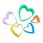 Casa si Gradina - Bucatarie si vesela - Ustensile bucatarie - Forme prajituri - Set 5 forme decupatoare in forma de Inima, pentru biscuiti sau gogosi, 9 cm, 515COF - Infinity.ro