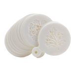 Casa si Gradina - Bucatarie si vesela - Ustensile bucatarie - Ustensile ornare prajituri - Set 50 de sabloane pentru decorarea parjiturilor, cafea, pentru pictura, Alb, 8.7 cm, A1427 - Infinity.ro