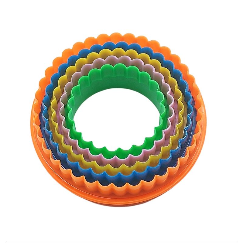 Casa si Gradina - Bucatarie si vesela - Ustensile bucatarie - Forme prajituri - Set 5 forme decupatoare in forma de Cerc, pentru biscuiti sau gogosi, 9 cm, 517COF - Infinity.ro