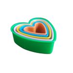 Casa si Gradina - Bucatarie si vesela - Ustensile bucatarie - Forme prajituri - Set 5 forme decupatoare in forma de Inima, pentru biscuiti sau gogosi, 9 cm, 515COF - Infinity.ro