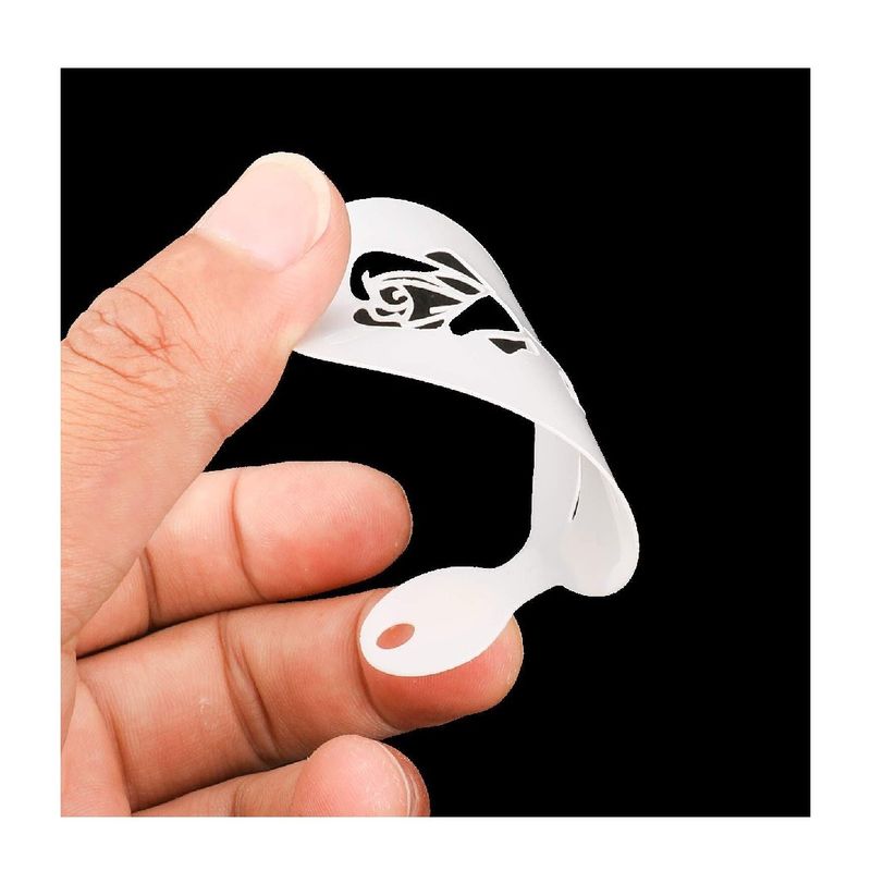 Casa si Gradina - Bucatarie si vesela - Ustensile bucatarie - Ustensile ornare prajituri - Set 50 de sabloane pentru decorarea parjiturilor, cafea, pentru pictura, Alb, 8.7 cm, A1427 - Infinity.ro