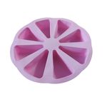 Casa si Gradina - Bucatarie si vesela - Ustensile bucatarie - Forme prajituri - Forma silicon pentru prajituri, Felii de Pizza, 8 cavitati, Roz, 27 cm, 477COF - Infinity.ro