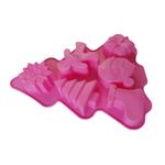Casa si Gradina - Bucatarie si vesela - Ustensile bucatarie - Forme prajituri - Forma silicon pentru prajituri, Tema Craciun, 6 cavitati, Roz, 23 cm, 475COF - Infinity.ro