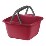Market - Curatenie si intretinere casa - Produse menaj - Galeti si ligheane - Vas din plastic cu manere 39 x 39 x 22 cm, rosu, JOTTA Pola - Infinity.ro
