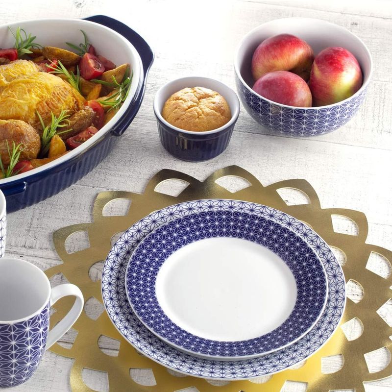 Casa si Gradina - Textile si covoare - Textile bucatarie - Servete si naproane - Suport farfurie rotund si perforat 38 cm, auriu, AMBITION Glamour - Infinity.ro