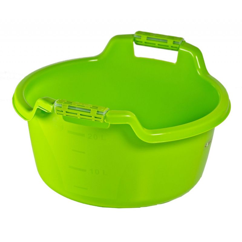 Market - Curatenie si intretinere casa - Produse menaj - Galeti si ligheane - Lighean din plastic cu manere 22 L, verde, JOTTA Mary - Infinity.ro