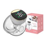 Jucarii, Copii si Bebe - Maternitate - Pompe de san - Pompa de San, Bleksy®, Electrica, Portabila, Ecran Tactil LED, Capacitate 200 ml, Cablu USB,  Protectie Silicon - Infinity.ro