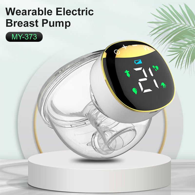 Jucarii, Copii si Bebe - Maternitate - Pompe de san - Pompa de San, Bleksy®, Electrica, Portabila, Ecran Tactil LED, Capacitate 200 ml, Cablu USB,  Protectie Silicon - Infinity.ro