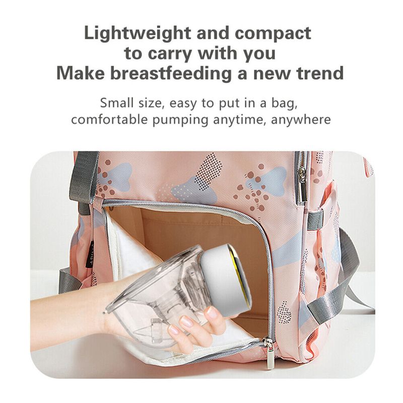 Jucarii, Copii si Bebe - Maternitate - Pompe de san - Pompa de San, Bleksy®, Electrica, Portabila, Ecran Tactil LED, Capacitate 200 ml, Cablu USB,  Protectie Silicon - Infinity.ro